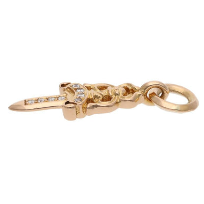 Chrome Hearts 22k P Dmnd Charm Pave Diamond Gold Pendant — view 5
