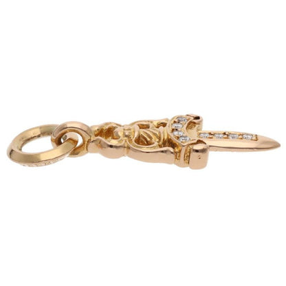 Chrome Hearts 22k P Dmnd Charm Pave Diamond Gold Pendant — view 4