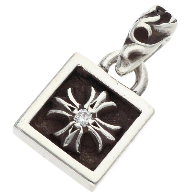 Chrome Hearts Framed CH Plus Charm Silver Pendant