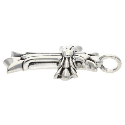 Chrome Hearts Dbl CH Crs Double CH Cross Charm Silver Pendant — view 4