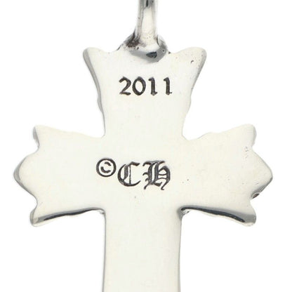 Chrome Hearts Dbl CH Crs Double CH Cross Charm Silver Pendant — view 3