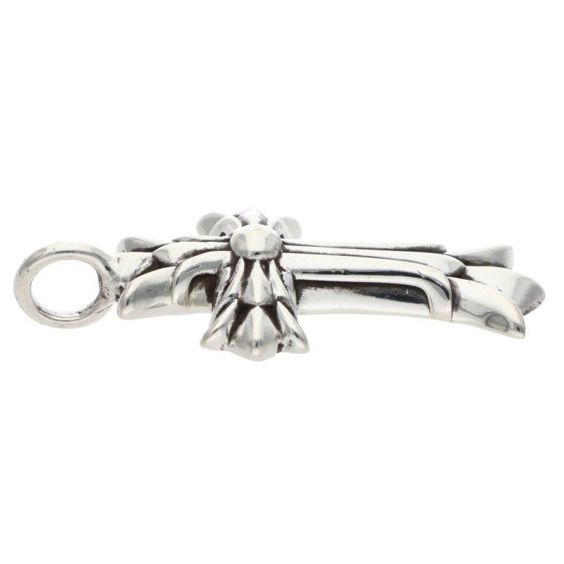 Chrome Hearts Dbl CH Crs Double CH Cross Charm Silver Pendant — view 5