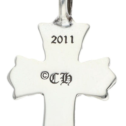 Chrome Hearts Dbl CH Crs Double CH Cross Charm Silver Pendant — view 3