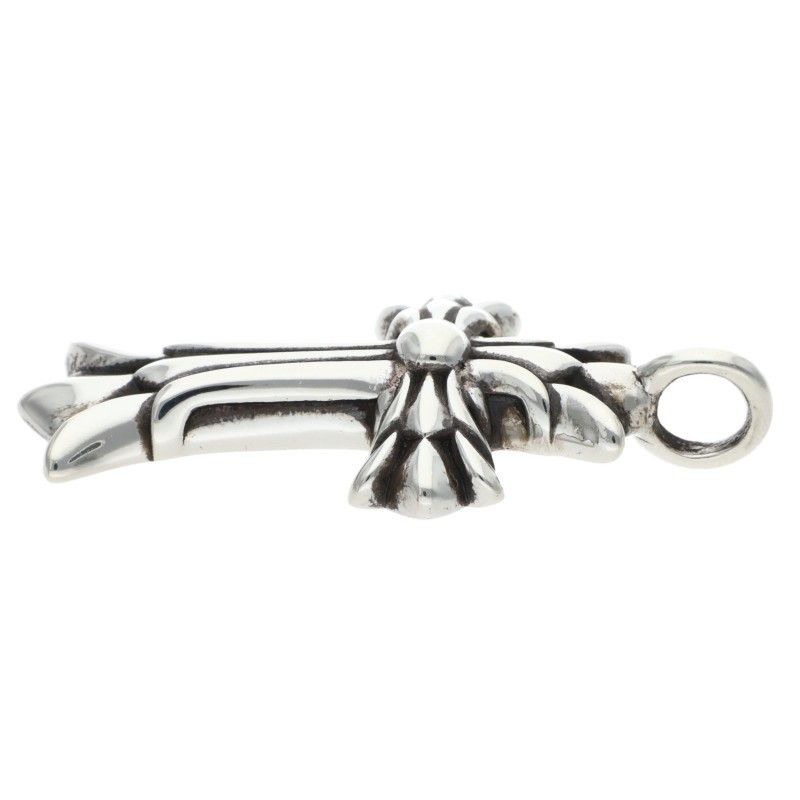 Chrome Hearts Dbl CH Crs Double CH Cross Charm Silver Pendant — view 5