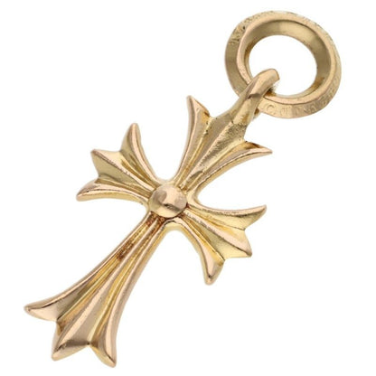 Chrome Hearts 22k Tiny CH Cross Charm Gold Pendant — view 2