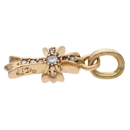 Chrome Hearts 22k Crs Baby Fat P Dmnd Fat Pave Diamond Charm Gold Pendant — view 4