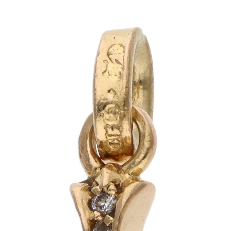 Chrome Hearts 22k Crs Baby Fat P Dmnd Fat Pave Diamond Charm Gold Pendant — view 3