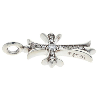 Chrome Hearts Tny Crsf P Dmnd Tiny Fat Cross Pave Diamond Pendant Silver — view 4