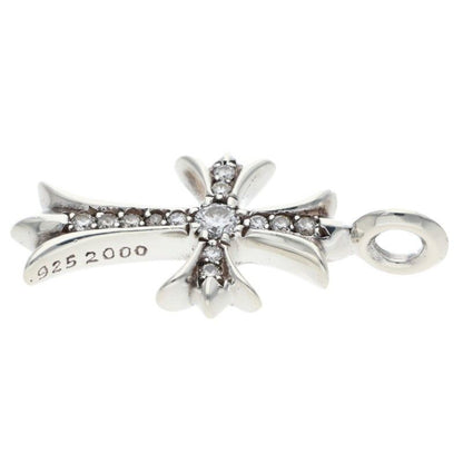 Chrome Hearts Tny Crsf P Dmnd Tiny Fat Cross Pave Diamond Pendant Silver — view 5