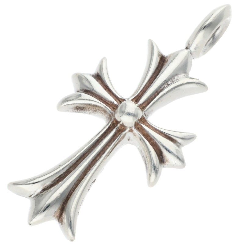 Chrome Hearts Tny Crsf P Dmnd Tiny Fat Cross Pave Diamond Pendant Silver — view 2