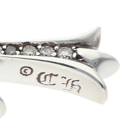 Chrome Hearts Tny Crsf P Dmnd Tiny Fat Cross Pave Diamond Pendant Silver — view 3