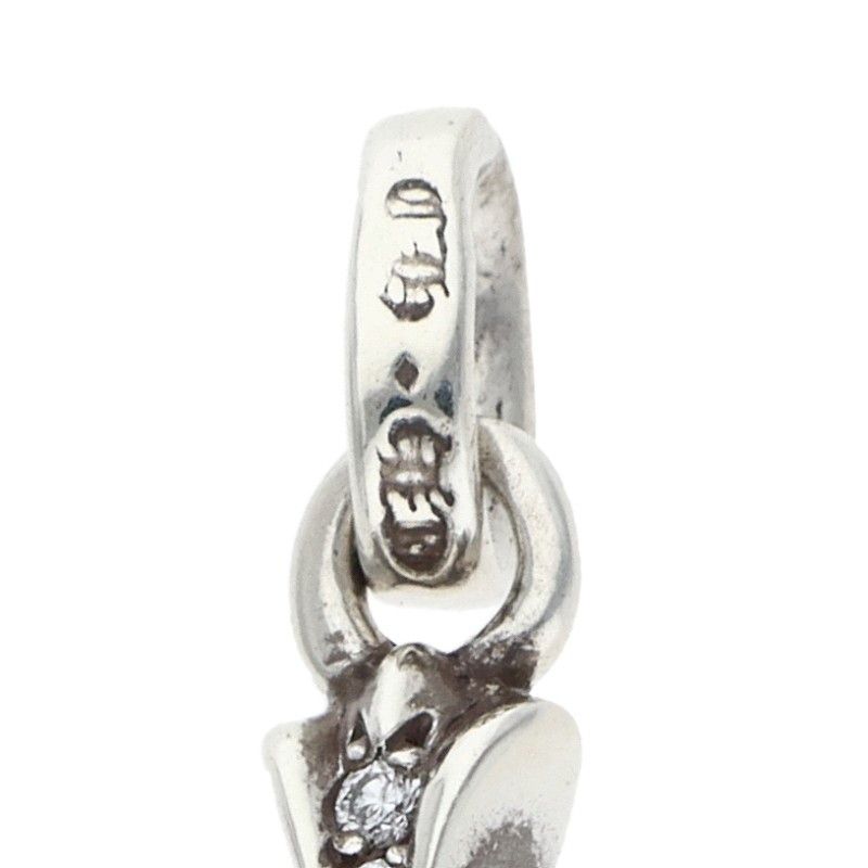 Chrome Hearts Crs Baby Fat P Dmnd Fat Pave Diamond Charm Silver Pendant — view 3