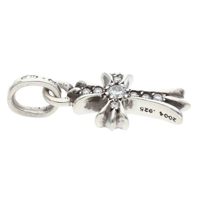 Chrome Hearts Crs Baby Fat P Dmnd Fat Pave Diamond Charm Silver Pendant — view 5