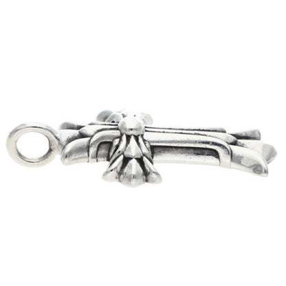 Chrome Hearts Dbl CH Crs Double CH Cross Silver Pendant — view 5