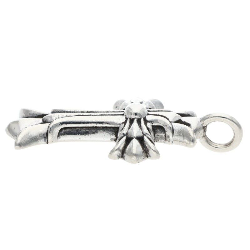 Chrome Hearts Dbl CH Crs Double CH Cross Silver Pendant — view 4