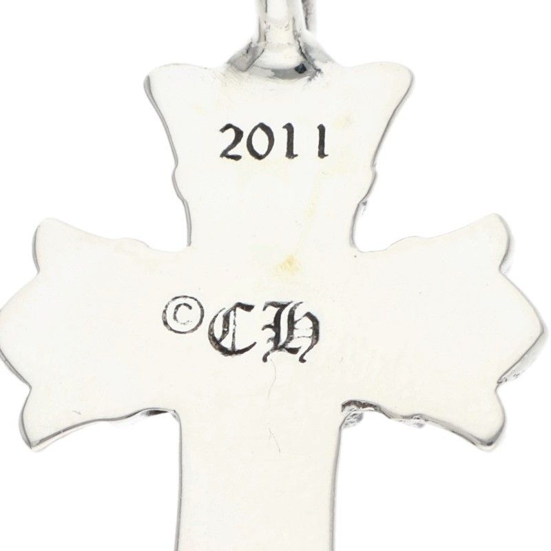 Chrome Hearts Dbl CH Crs Double CH Cross Silver Pendant — view 3