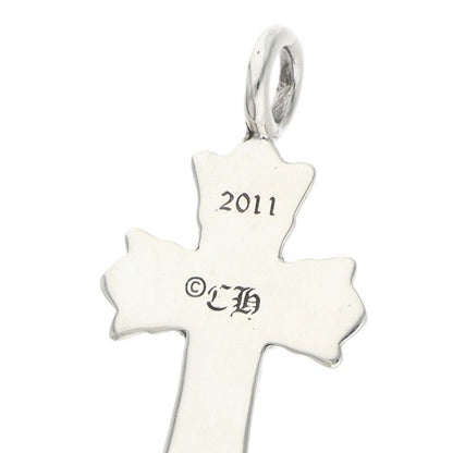 Chrome Hearts Dbl CH Crs Double CH Cross Silver Pendant — view 3