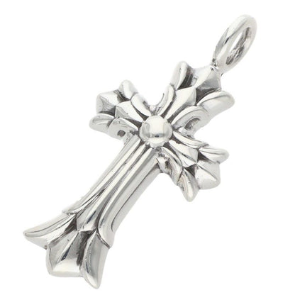 Chrome Hearts Dbl CH Crs Double CH Cross Silver Pendant