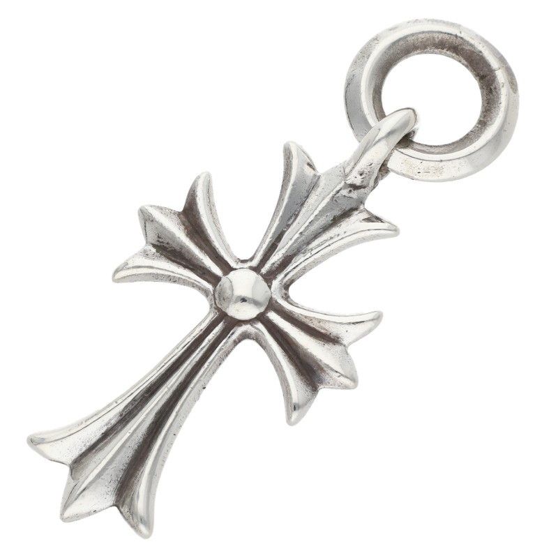 Chrome Hearts Tiny CH Cross Charm Silver Pendant
