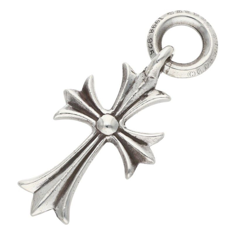 Chrome Hearts Tiny CH Cross Charm Silver Pendant — view 2