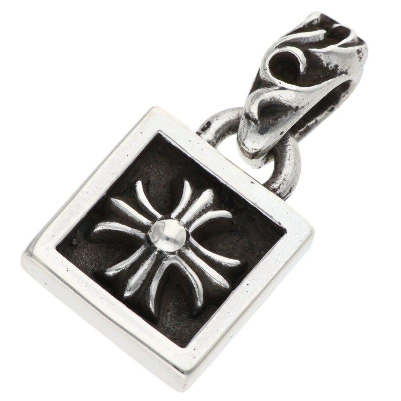 Chrome Hearts Framed CH Plus Charm Silver Pendant