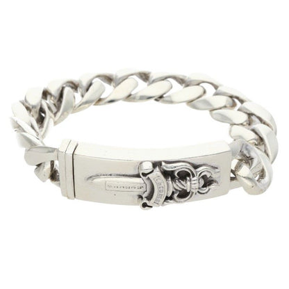 Chrome Hearts ID Dagger ID Classic Link Silver Bracelet