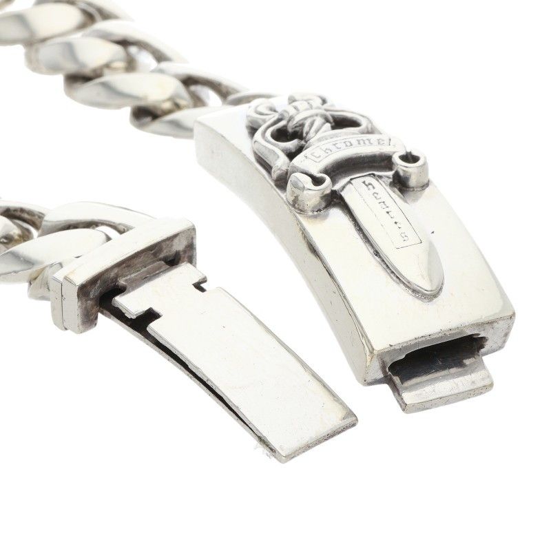 Chrome Hearts ID Dagger ID Classic Link Silver Bracelet — view 4