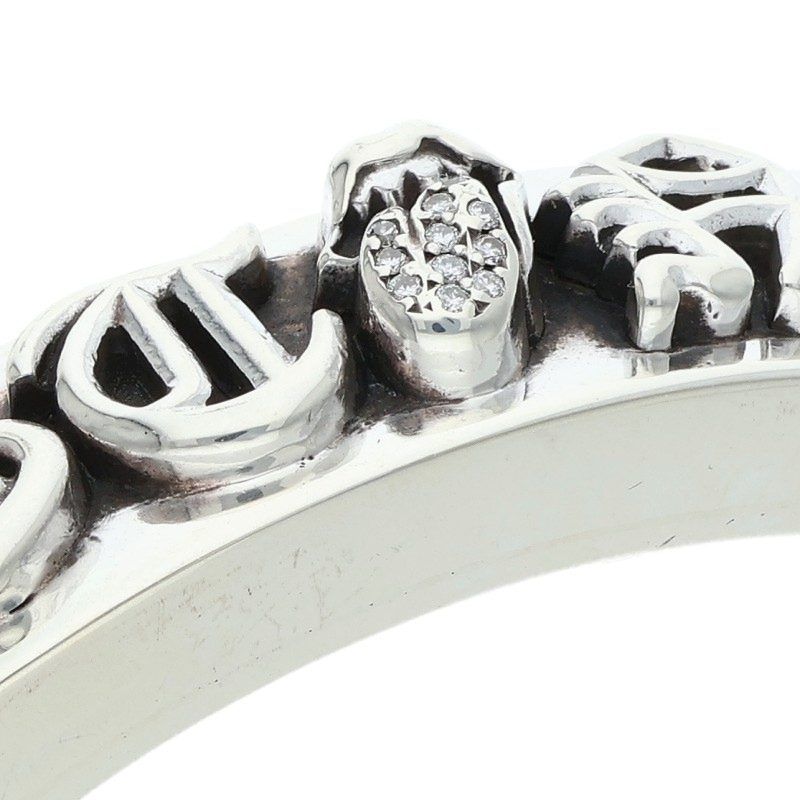 Chrome Hearts Lip and Tan ID Classic Diamond Silver Bracelet — view 4
