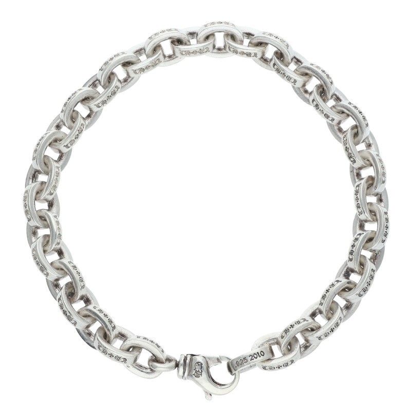 Chrome Hearts Large Paper Chn Silver Bracelet — view 2