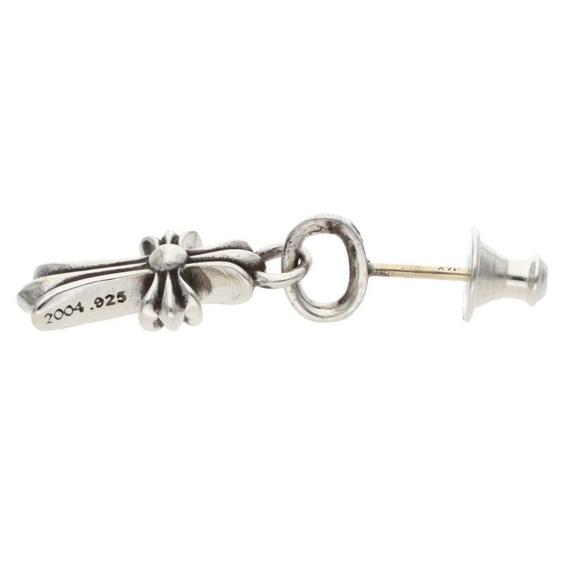 Chrome Hearts Bby Pprchn Baby Fat Drop Silver Earrings — view 4