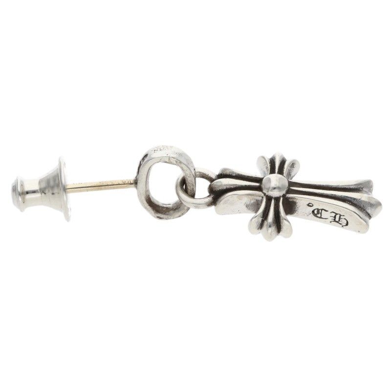 Chrome Hearts Bby Pprchn Baby Fat Drop Silver Earrings — view 3