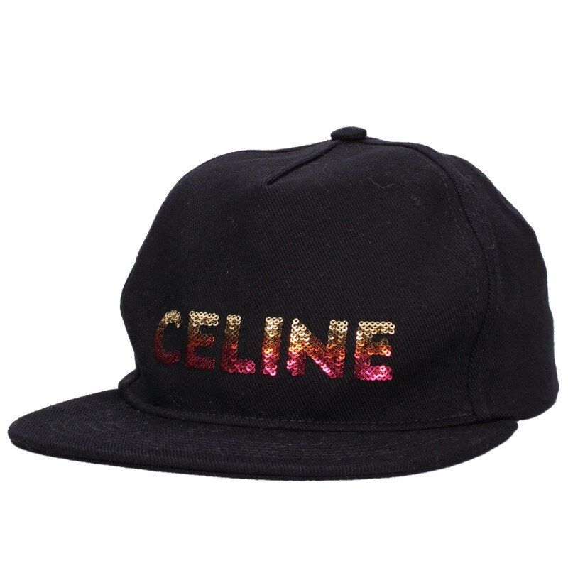 Celine Sequin Logo Cap