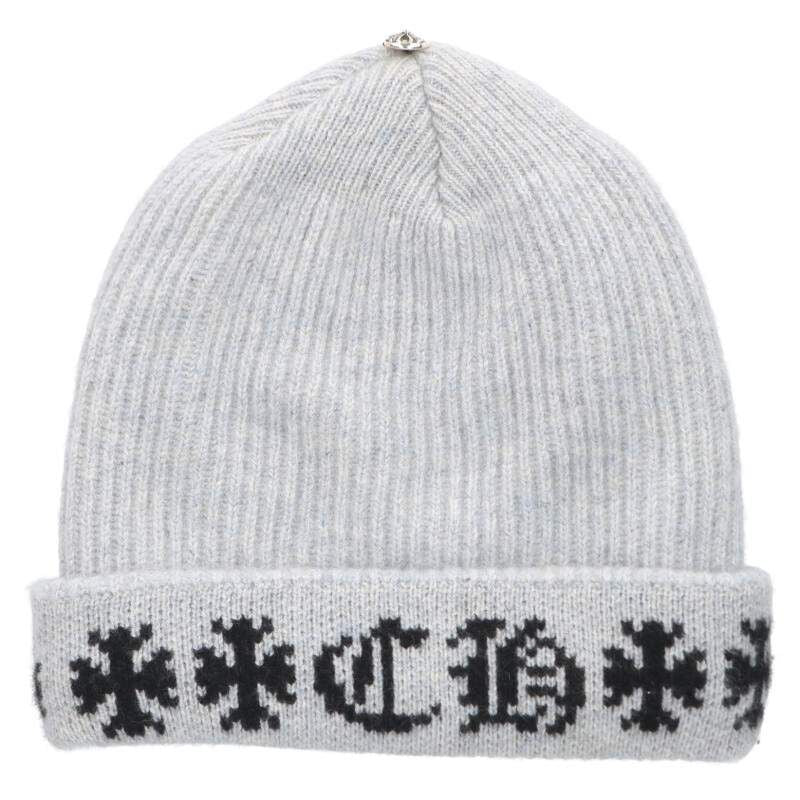 Chrome Hearts Big Daddy Cashmere Hat with Cross Ball