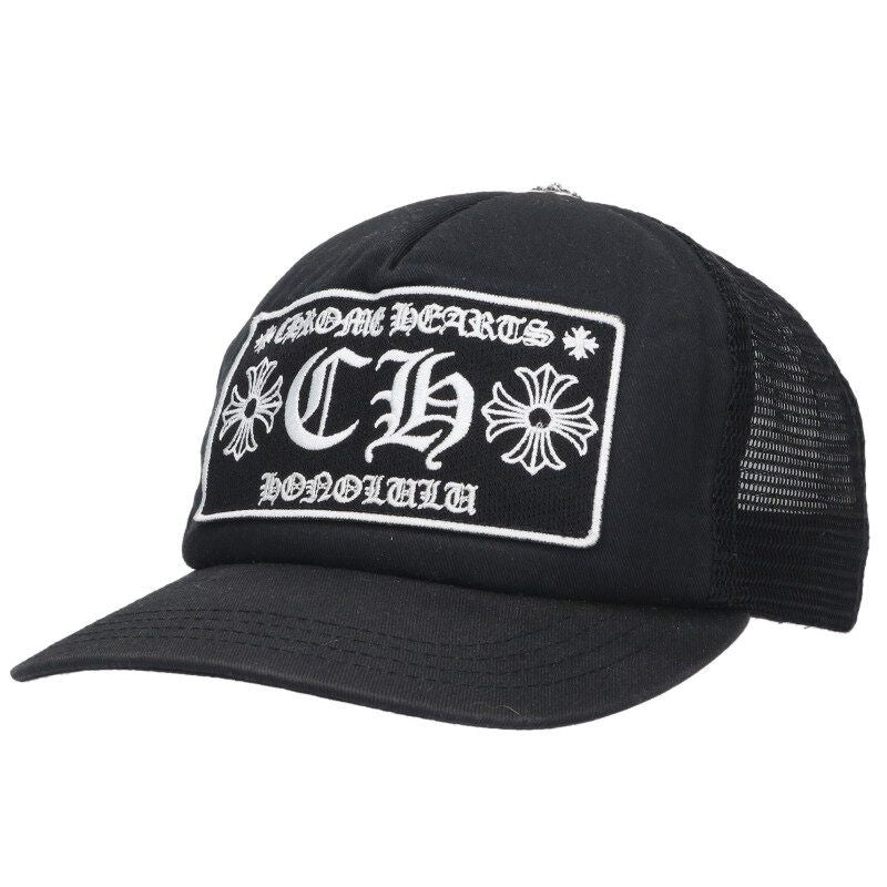 Chrome Hearts Trucker Cap CH Mesh Cap with Patch Cross Ball