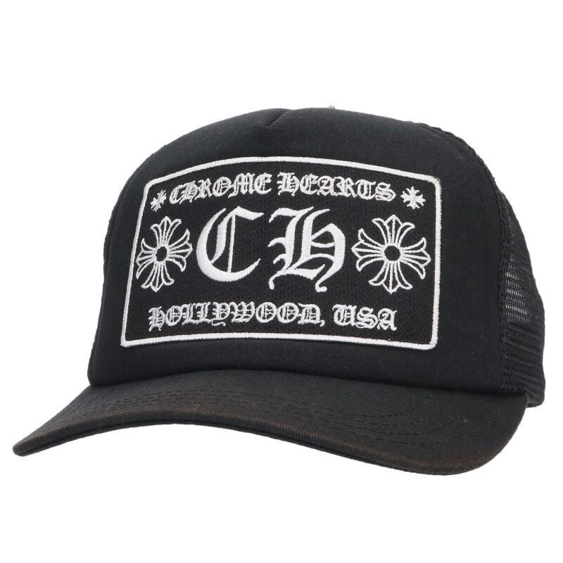 Chrome Hearts Trucker Cap CH Mesh Hat with Patch Cross Ball