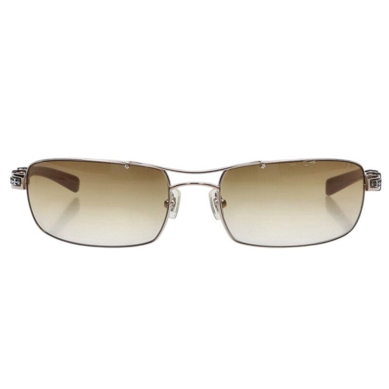 Chrome Hearts Herman Cross Motif Mahogany Wood Temple Sunglasses Eyewear