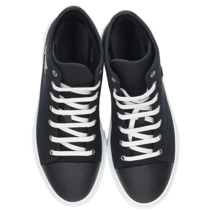 Hermes Irico Logo Embroidery Canvas High Cut Sneakers — view 4