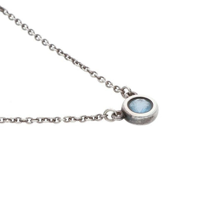 Tiffany & Co Color by the Yard Aquamarine Silver Necklace — view 4
