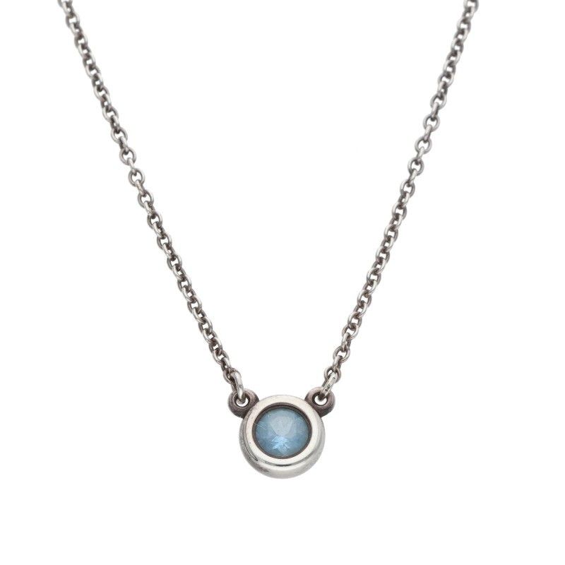 Tiffany & Co Color by the Yard Aquamarine Silver Necklace