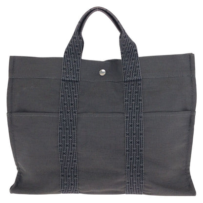 Hermes Her Line Gray Silver Polyamide Polyester Tote