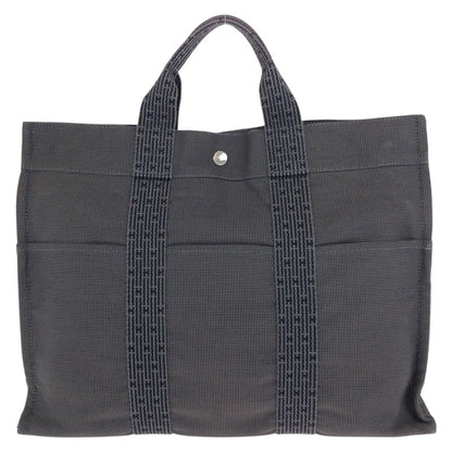 Hermes Her Line Gray Silver Polyamide Polyester Tote — view 2