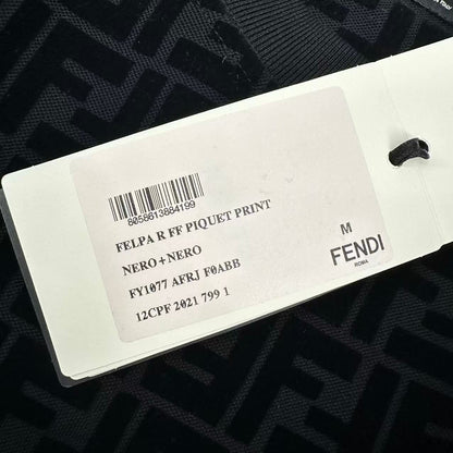 Fendi Zucca Pattern FF Logo Long Sleeve Sweatshirt Black — view 7