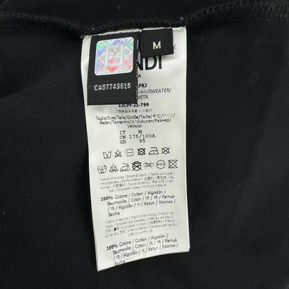 Fendi Zucca Pattern FF Logo Long Sleeve Sweatshirt Black — view 8