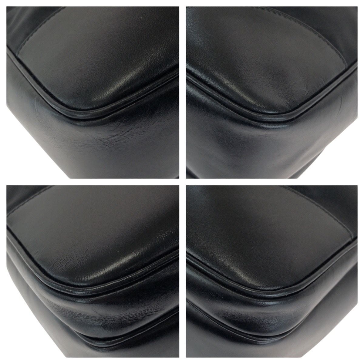 Prada Tessuto Black Silver Nylon Leather Shoulder — view 3