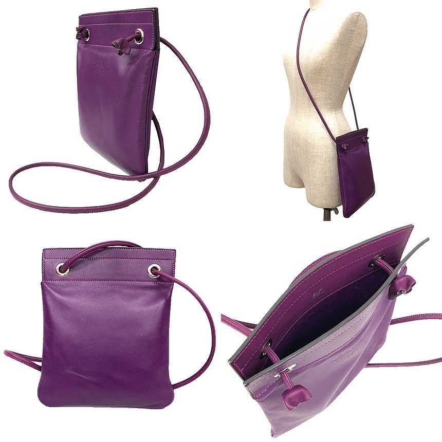 Hermes Sac Ali Nu Mini Shoulder Bag Milo Lambskin Ultra Violet Purple Crossbody — view 2