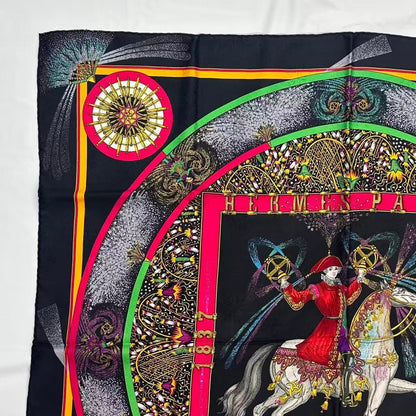 Hermes Carre 90 Scarf Silk Feux D'artifice Fireworks Multicolor — view 2