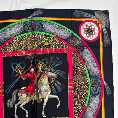 Hermes Carre 90 Scarf Silk Feux D'artifice Fireworks Multicolor — view 3