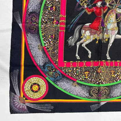 Hermes Carre 90 Scarf Silk Feux D'artifice Fireworks Multicolor — view 4