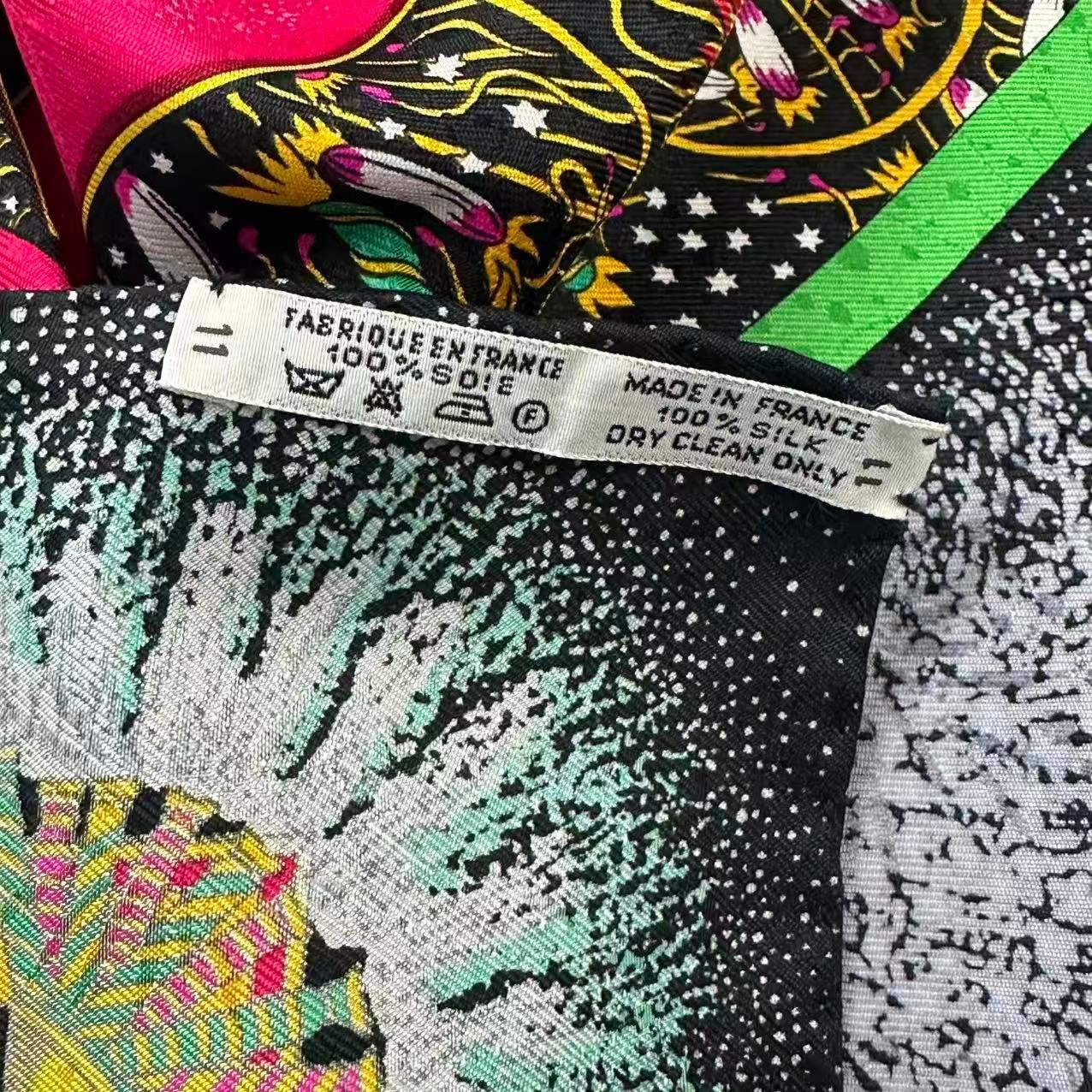 Hermes Carre 90 Scarf Silk Feux D'artifice Fireworks Multicolor — view 8