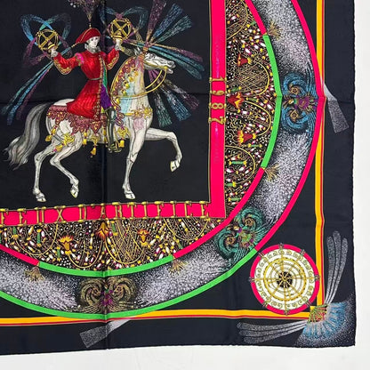 Hermes Carre 90 Scarf Silk Feux D'artifice Fireworks Multicolor — view 5